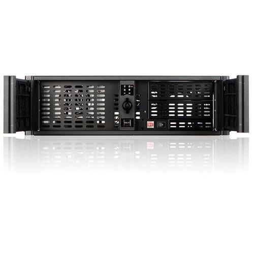 iStarUSA D-300AS 3U Compact Stylish Aluminum Rackmount Chassis with Black Bezel