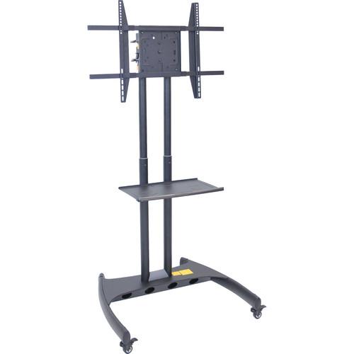Luxor FP3500 Adjustable Height LCD TV Stand and Rotating Mount with Accessory Shelf