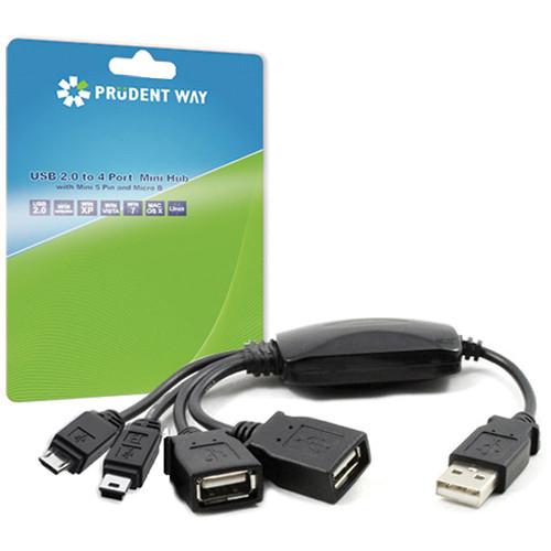 Prudent Way USB 2.0 to 4 Port Mini Hub