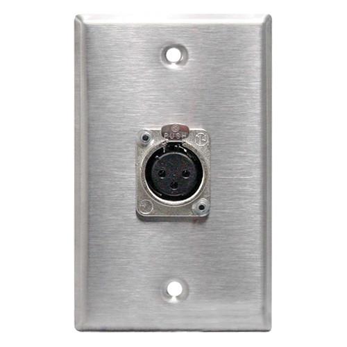 RapcoHorizon SP-1DFN XLR Single Gang Wall Plate with 1 Neutrik NC3FD-L-1 Connector