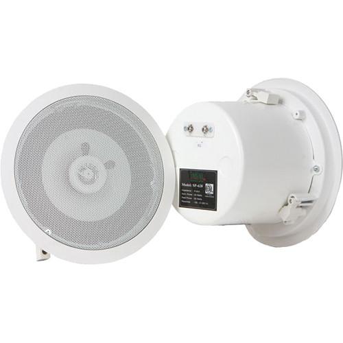 TeachLogic SP-628 Ceiling Speaker, Coaxial, 8 ohm, with Metal Back Can and Tile Bridge