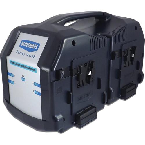 BLUESHAPE 4-Channel Charger & Monitoring Utility for V-Mount Lithium-Ion Batteries