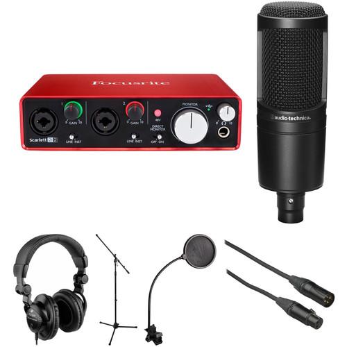 Focusrite Scarlett 2i2 USB Interface and Recording Accessories Kit