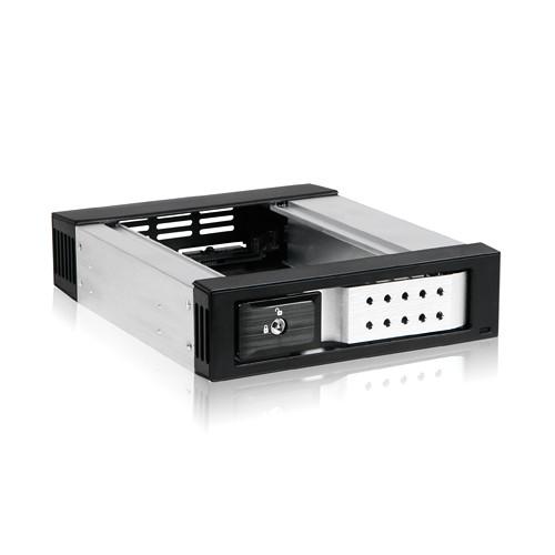 iStarUSA 5.25" to 1 x 3.5" Trayless SATA SAS Hot-Swap Cage Silver