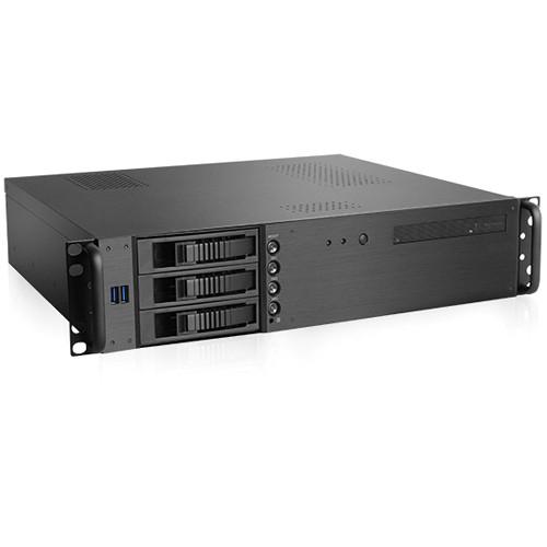 iStarUSA D-230HB-T 2U Compact 3 x 3.5" Bay Hotswap microATX Rackmount Chassis