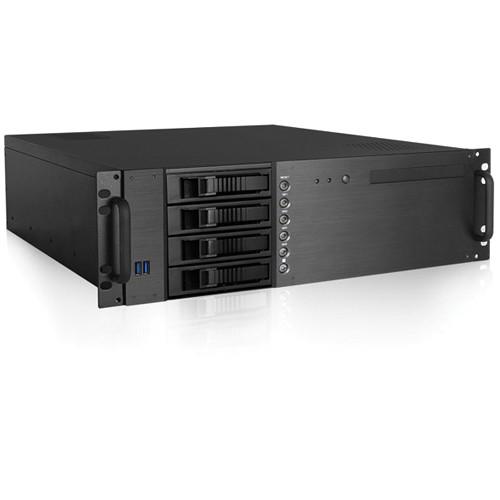 iStarUSA D-340HB-T 3 RU Compact 4 x 3.5" Bay Hotswap microATX Rackmount Chassis