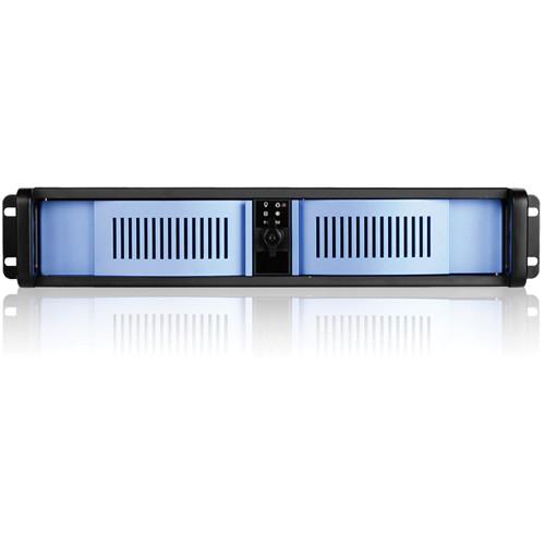 iStarUSA D Storm D-200-BLUE 2U Compact Stylish Rackmount Chassis with Blue Door