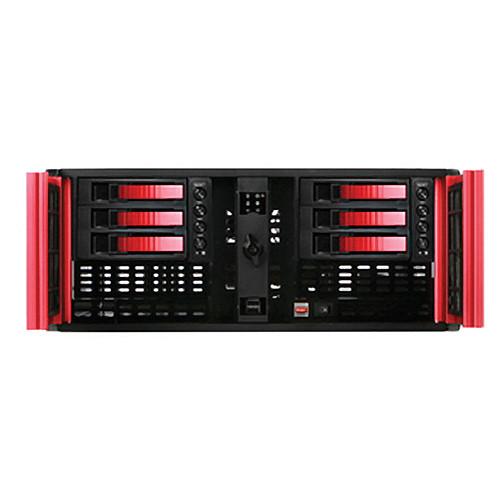 iStarUSA D Storm Series D406SE-B6RD-RD 4U Compact Stylish Rackmountable Chassis Kit
