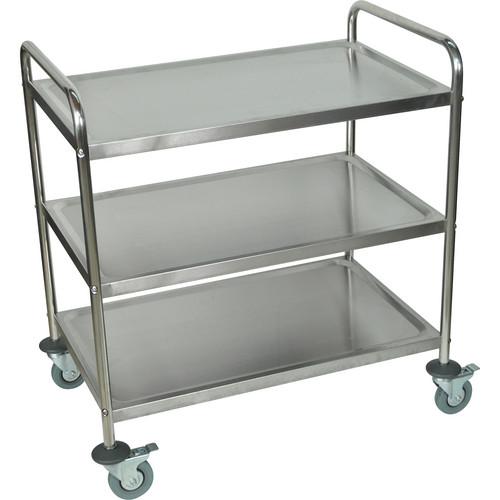 Luxor Stainless Steel 3-Shelf Cart