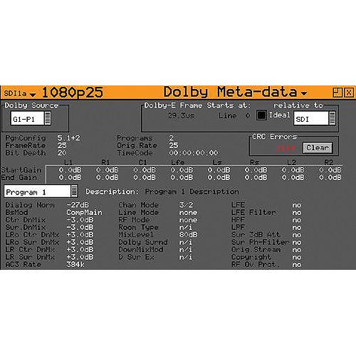 PHABRIX Dolby E Analysis Option for Phabrix PHRXM-AE, AEE, AGE Module
