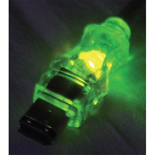 QVS FireWire i.Link 6-Pin to 4-Pin Translucent Cable with Green LEDs
