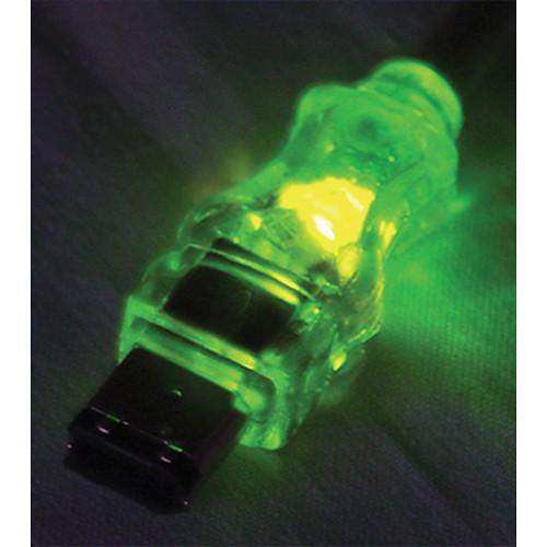 QVS FireWire i.Link 6-Pin to 4-Pin Translucent Cable with Green LEDs