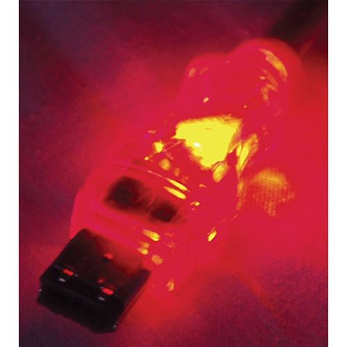 QVS FireWire i.Link 6-Pin Translucent Cable with Red LEDs
