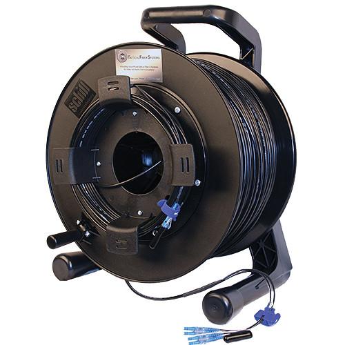Tactical Fiber Systems DuraTAC Armored SM Tactical Fiber Cable & Reel with 4 LC Connectors
