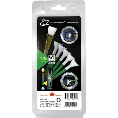 VisibleDust EZ Sensor Cleaning Kit PLUS with Sensor Clean, 5 Green 1.3x Vswabs and Sensor Brush
