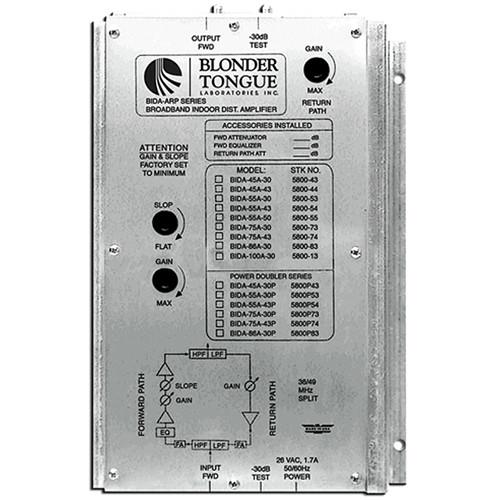 Blonder Tongue BIDA 86A-30 Two-Way Broadband Indoor Distribution Amplifier