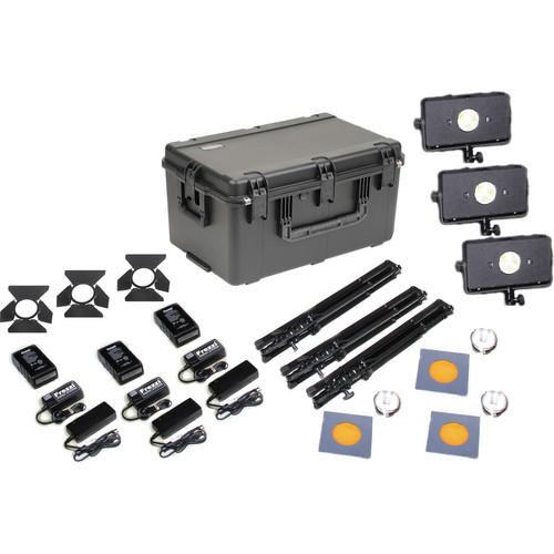Frezzi Skylight Triple AC DC V-Mount Light Kit with Charger