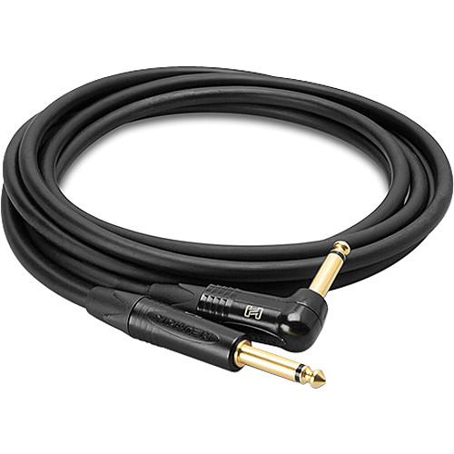 Hosa Technology Straight 1 4" Plug Male to Right Angle 1 4" Plug Male Edge Guitar Cable