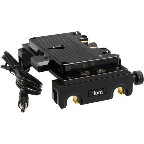 ikan Quick Snap Pro Battery Rail Kit with AB Gold Mount Battery Plate for Blackmagic Cinema Camera Production Camera