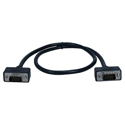 QVS HD15 Male to HD15 Male Cable with Panel-Mountable Connectors