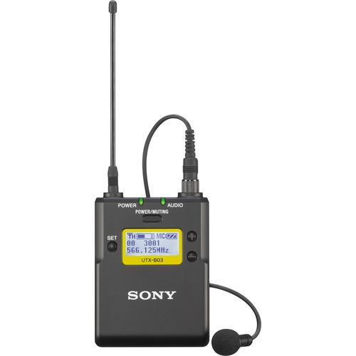 Sony UTX-B03 Integrated Digital Wireless Bodypack Transmitter with Lavalier Microphone