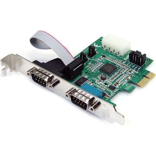 StarTech 2-Port RS-232 Serial PCIe Adapter Card with 16950 UART
