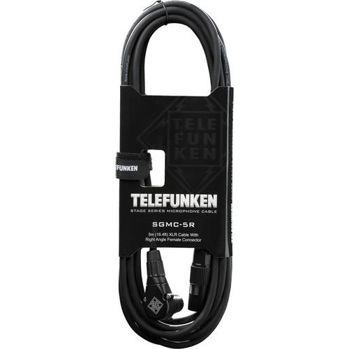 Telefunken SGMC-5R Stage Series Microphone Cable with Right-Angle Female XLR Connector