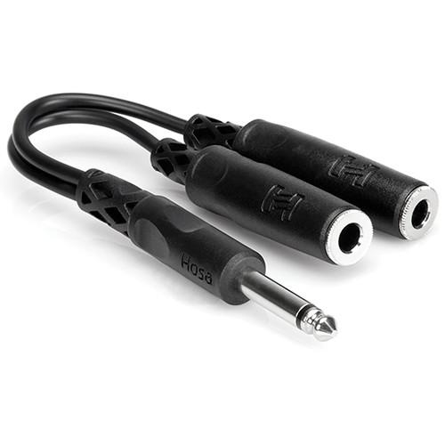 Hosa Technology 1 4" Male to Two 1 4" Female Y-Cable - 6"