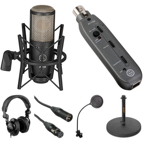 AKG Perception P220 Microphone and Recording Essentials Kit