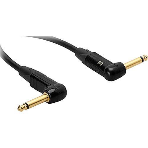 Hosa Technology Right Angle 1 4" Plug Male to Right Angle 1 4" Plug Male Edge Guitar Cable