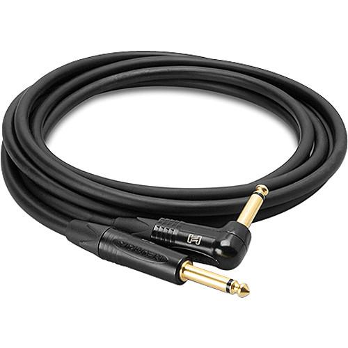 Hosa Technology Straight 1 4" Plug Male to Right Angle 1 4" Plug Male Edge Guitar Cable