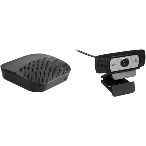Logitech Mobile Speakerphone with Webcam Kit, Logitech, Mobile, Speakerphone, with, Webcam, Kit