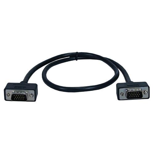 QVS HD15 Male to HD15 Male Cable with Panel-Mountable Connectors