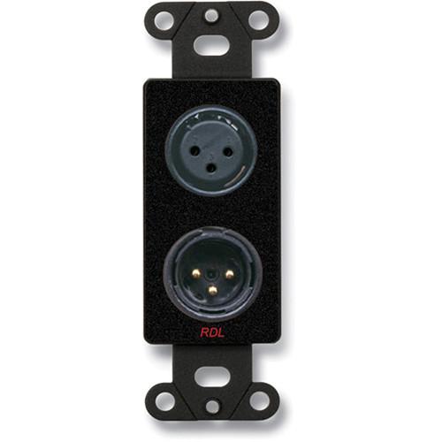 RDL DB-XLR2 Decora Wall Plate with XLR 3-Pin Female & 3-Pin Male Connectors