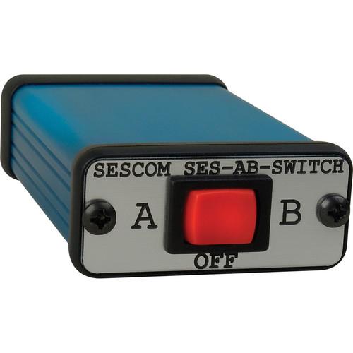 Sescom 3.5mm Stereo Audio A B Switch for Mobile Devices and Computers