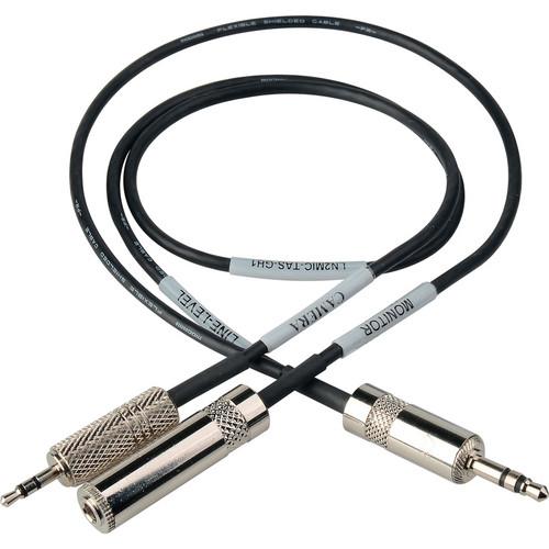 Sescom LN2MIC-TAS-GH1 2.5mm Line to Mic Cable, 35dB Attenuation for Tascam DR-100 with Monitoring