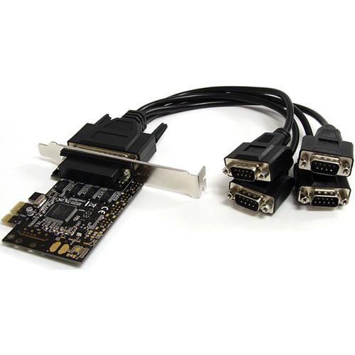 StarTech 4-Port RS-232 PCIe Serial Card with Breakout Cable
