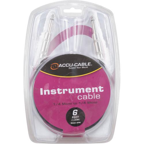 American DJ QTR6 1 4" TS Phone Male to 1 4" TS Phone Male Mono Instrument Cable