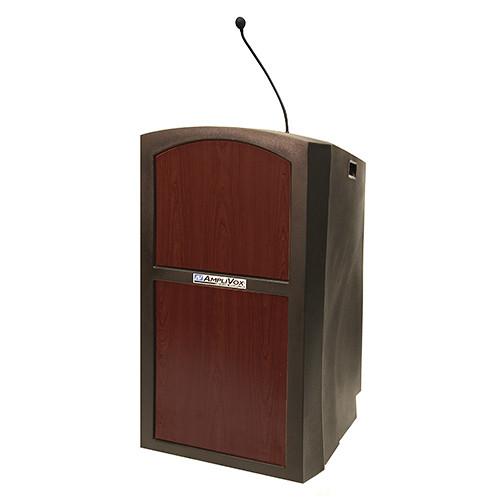 AmpliVox Sound Systems Pinnacle Multimedia Lectern with Mic