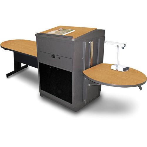 Marvel Vizion Peninsula Table with Media Center and Lectern