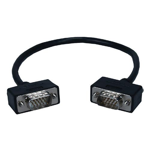 QVS HD15 Male to HD15 Male Cable with Panel-Mountable Connectors