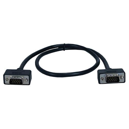 QVS HD15 Male to HD15 Male Cable with Panel-Mountable Connectors