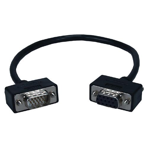 QVS UltraThin Tri-Shield Male to Female 15-Pin VGA Cable
