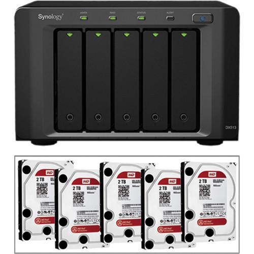 Synology 10TB DiskStation DX513 5-Bay Expansion Unit with Drives