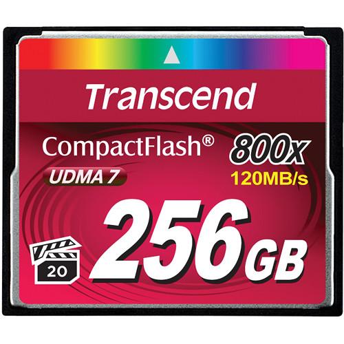 Transcend 256GB 800x CompactFlash Memory Card UDMA