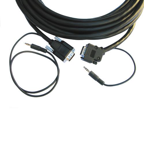 Kramer 15-Pin VGA Male to 45° Male Plenum Cable with 3.5mm Audio