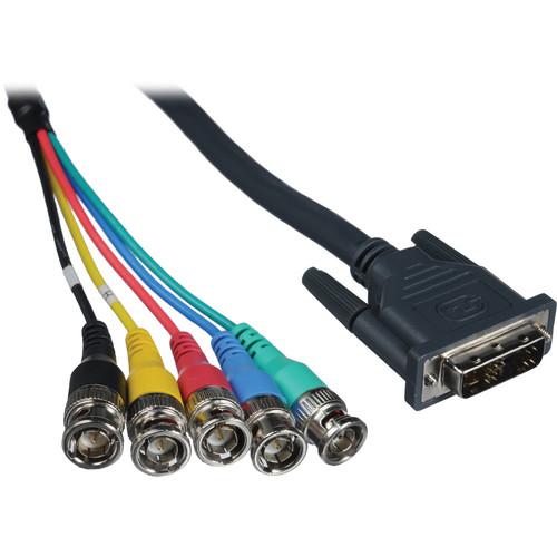 Kramer DVI-A Male to Five-BNC Male Breakout Cable
