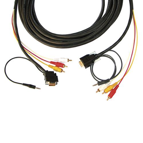 Kramer HD15 Male with 3.5mm Audio and 3 RCA Hydra to 45° HD15 Male with 3.5mm Audio and 3 RCA Hydra Plenum Cable