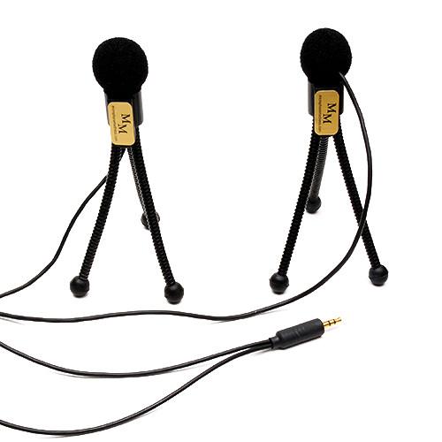 Microphone Madness MM-STEREOTRIPODS Mini-Tripod Omni-Directional Stereo Microphones
