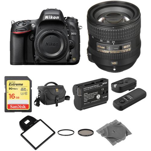 Nikon D610 DSLR Camera with 24-85mm Lens Basic Kit